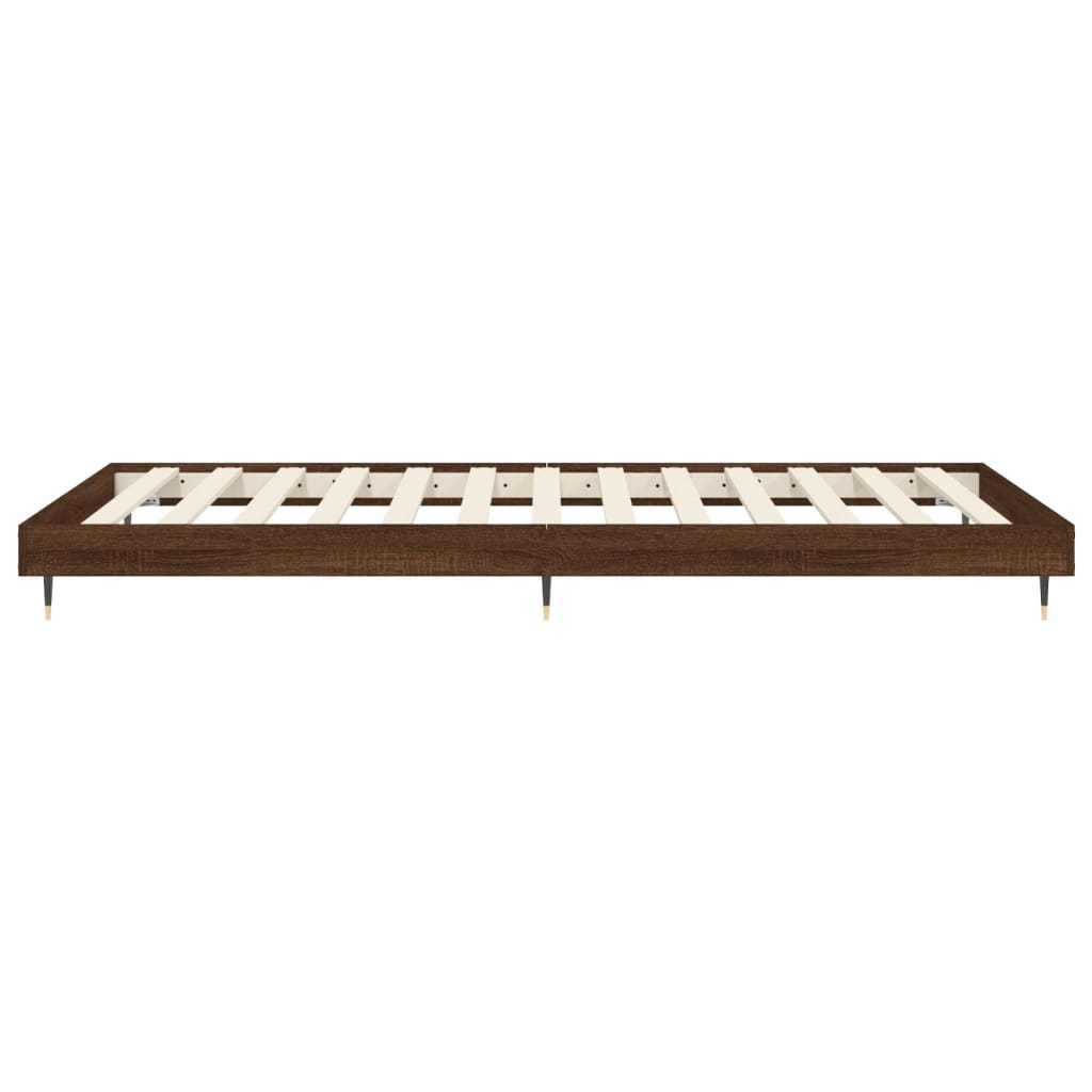 Giroletto senza Materasso Rovere Marrone 90x190cm in Truciolato