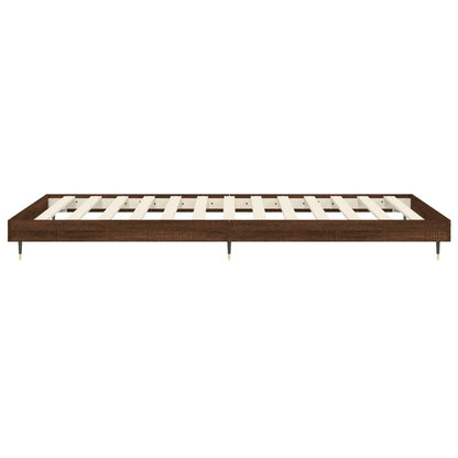 Giroletto senza Materasso Rovere Marrone 90x190cm in Truciolato