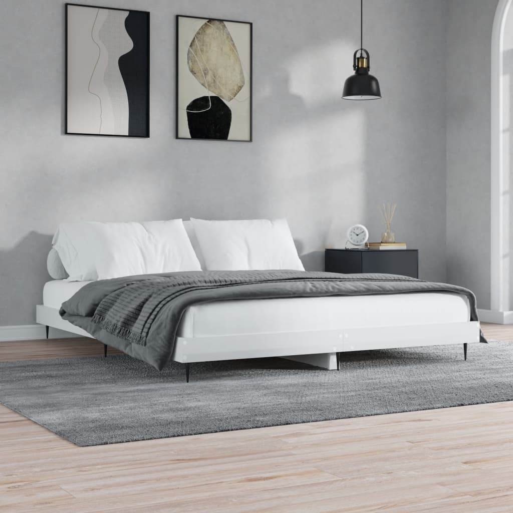 Giroletto Bianco Lucido 200x200 cm in Legno Multistrato | homemem39