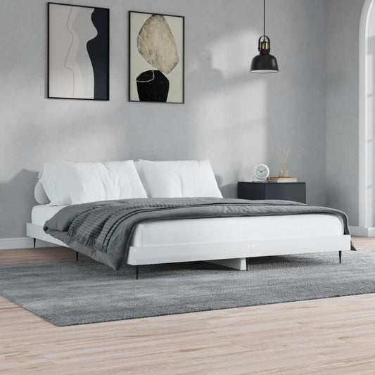Giroletto Bianco Lucido 200x200 cm in Legno Multistrato | homemem39