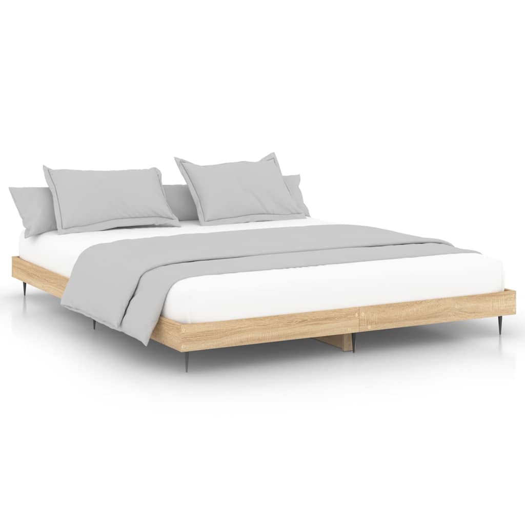 Giroletto senza Materasso Rovere Sonoma 200x200cm in Truciolato | homemem39