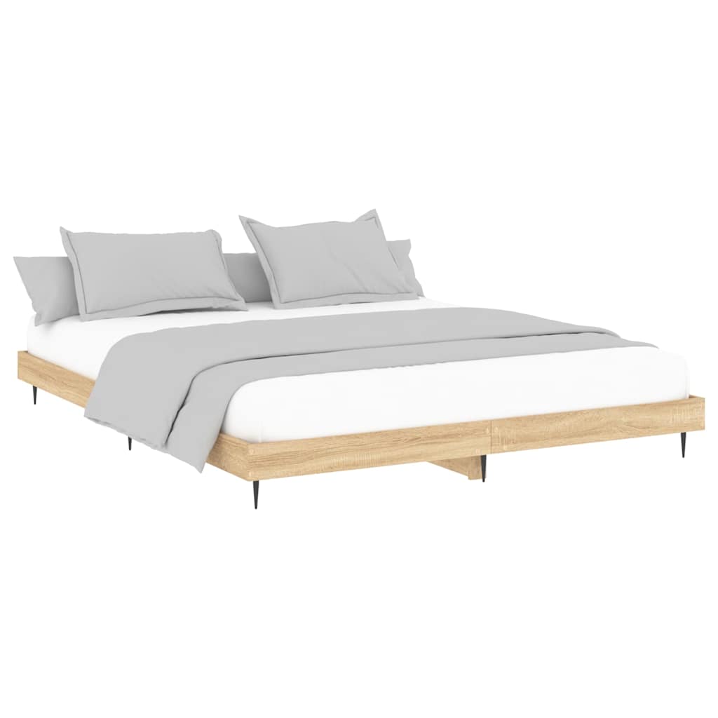 Giroletto senza Materasso Rovere Sonoma 200x200cm in Truciolato | homemem39