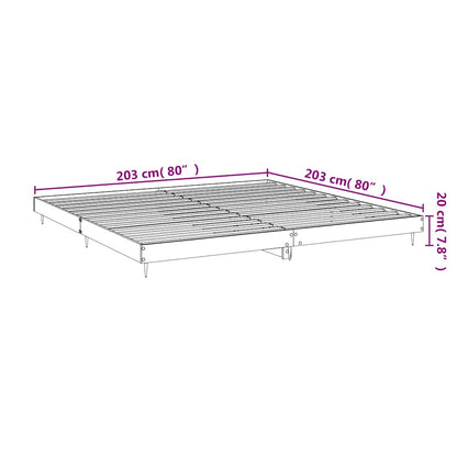 Giroletto senza Materasso Rovere Sonoma 200x200cm in Truciolato | homemem39