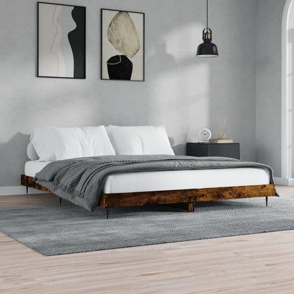 Giroletto senza Materasso Rovere Fumo 200x200 cm in Truciolato | homemem39