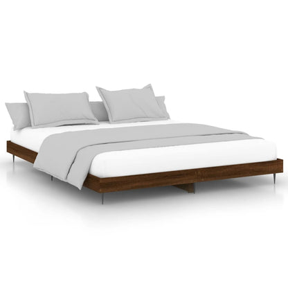 Giroletto senza Materasso Rovere Marrone 200x200 cm Truciolato | homemem39