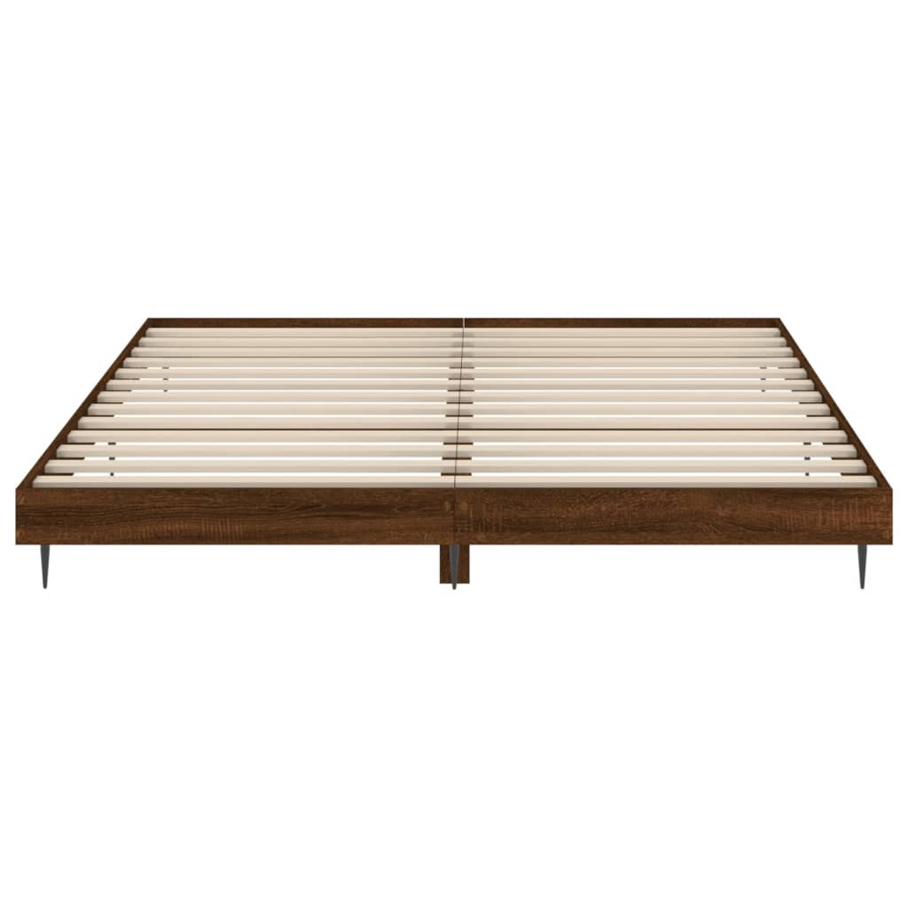 Giroletto senza Materasso Rovere Marrone 200x200 cm Truciolato | homemem39