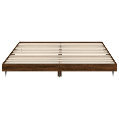 Giroletto senza Materasso Rovere Marrone 200x200 cm Truciolato | homemem39