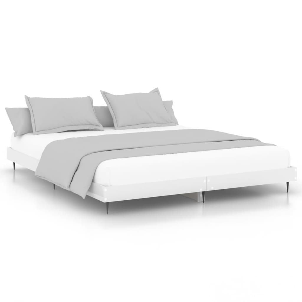 Giroletto Bianco Lucido 160x200 cm in Legno Multistrato | homemem39