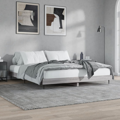 Giroletto senza Materasso Grigio Sonoma 160x200 cm Truciolato