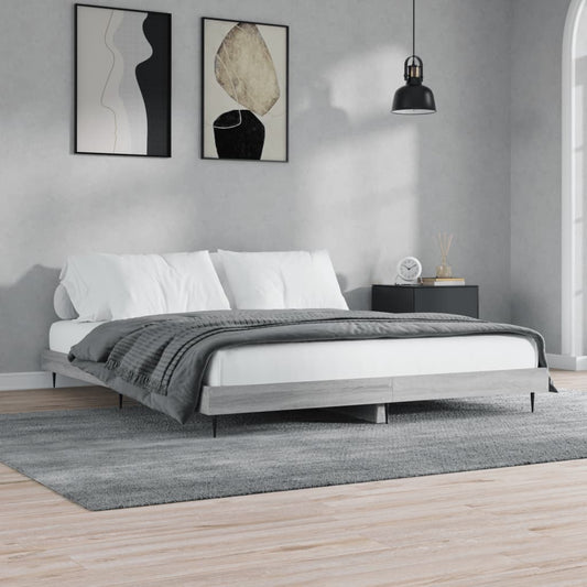 Giroletto senza Materasso Grigio Sonoma 160x200 cm Truciolato | homemem39