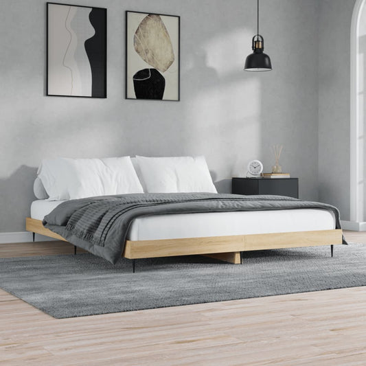 Giroletto senza Materasso Rovere Sonoma 140x200cm in Truciolato | homemem39