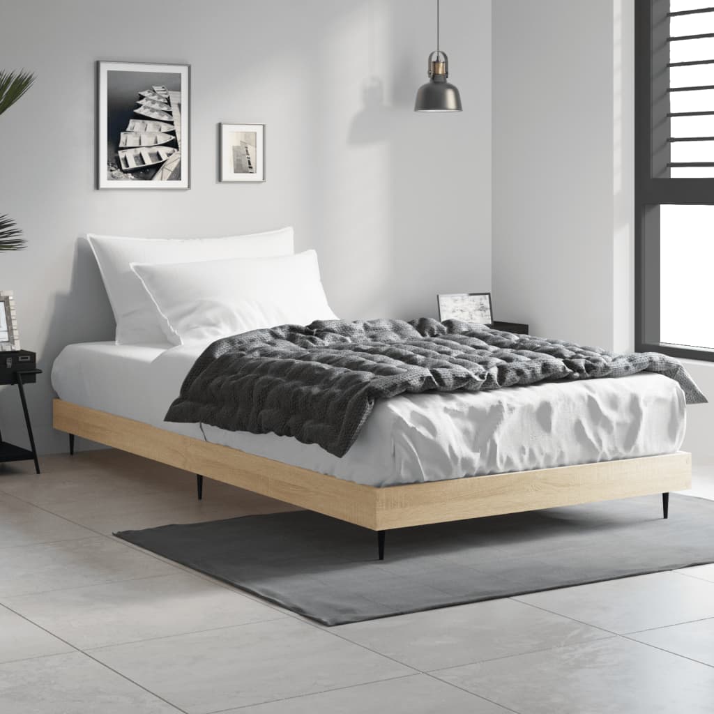 Giroletto senza Materasso Rovere Sonoma 100x200cm in Truciolato | homemem39