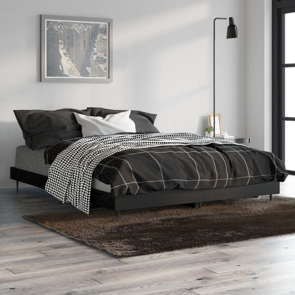 Giroletto Nero 140x190 cm in Legno Multistrato | homemem39