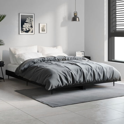 Giroletto Nero 140x190 cm in Legno Multistrato | homemem39