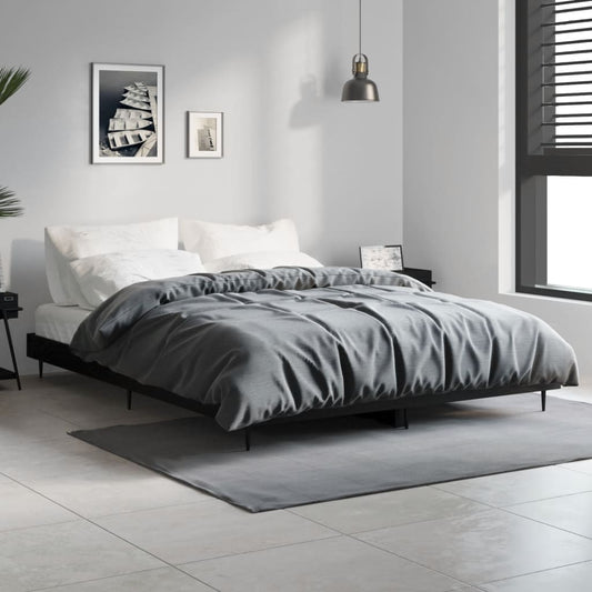 Giroletto Nero 140x190 cm in Legno Multistrato | homemem39