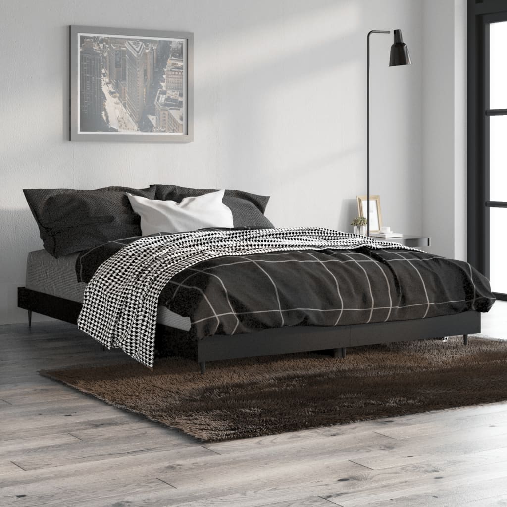 Giroletto Nero 135x190 cm in Legno Multistrato | homemem39