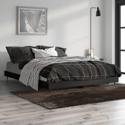 Giroletto Nero 135x190 cm in Legno Multistrato | homemem39