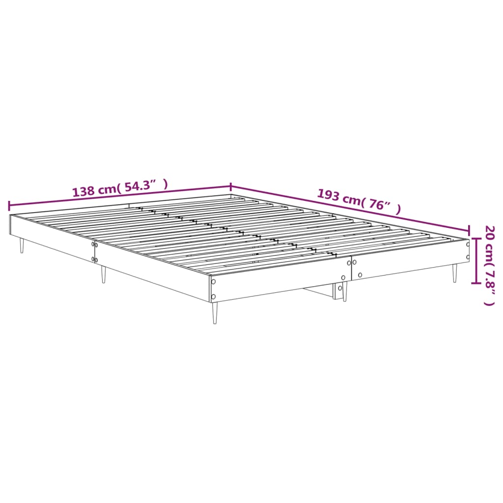 Giroletto Nero 135x190 cm in Legno Multistrato | homemem39
