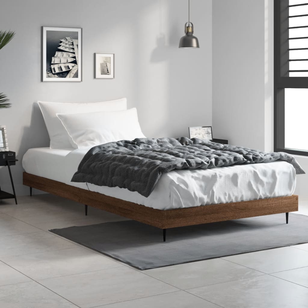 Giroletto senza Materasso Rovere Marrone 90x190cm in Truciolato | homemem39