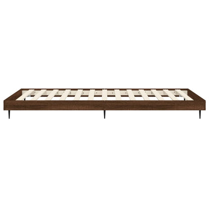 Giroletto senza Materasso Rovere Marrone 75x190cm in Truciolato