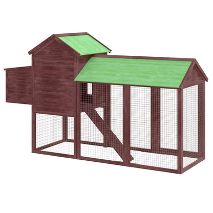Pollaio Moka 193x65x117 cm in Legno Massello di Pino | homemem39