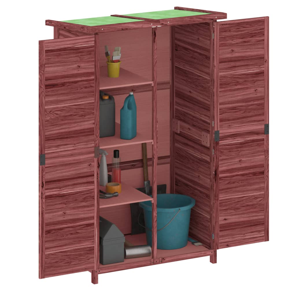 Rimessa da Giardino Moka 83x57x140 cm in Legno Massello di Pino - homemem39
