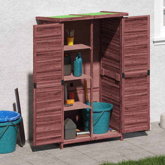 Rimessa da Giardino Moka 83x57x140 cm in Legno Massello di Pino - homemem39