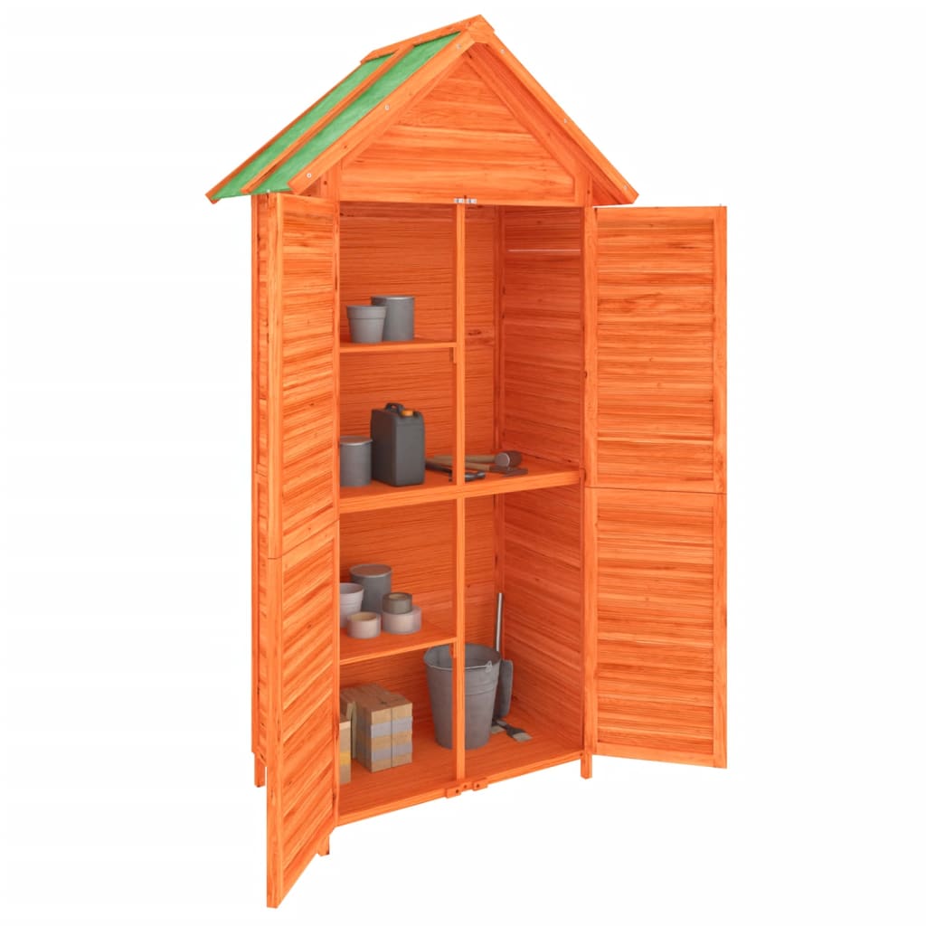 Rimessa da Giardino Marrone 89x52,5x175 cm Legno Massello Pino - homemem39