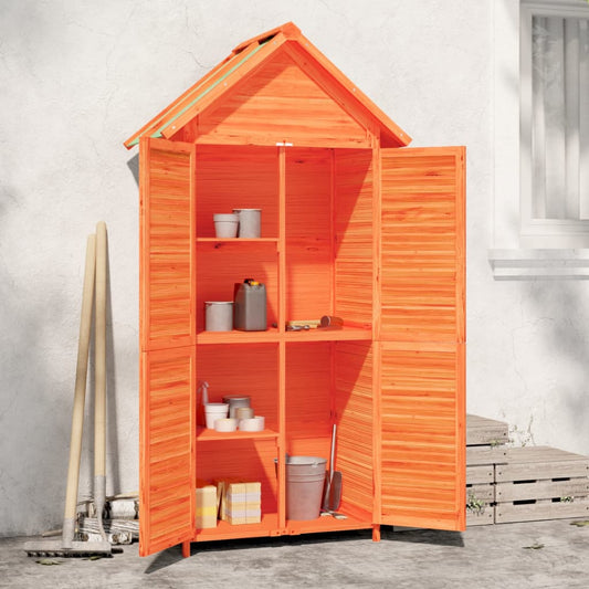 Rimessa da Giardino Marrone 89x52,5x175 cm Legno Massello Pino - homemem39