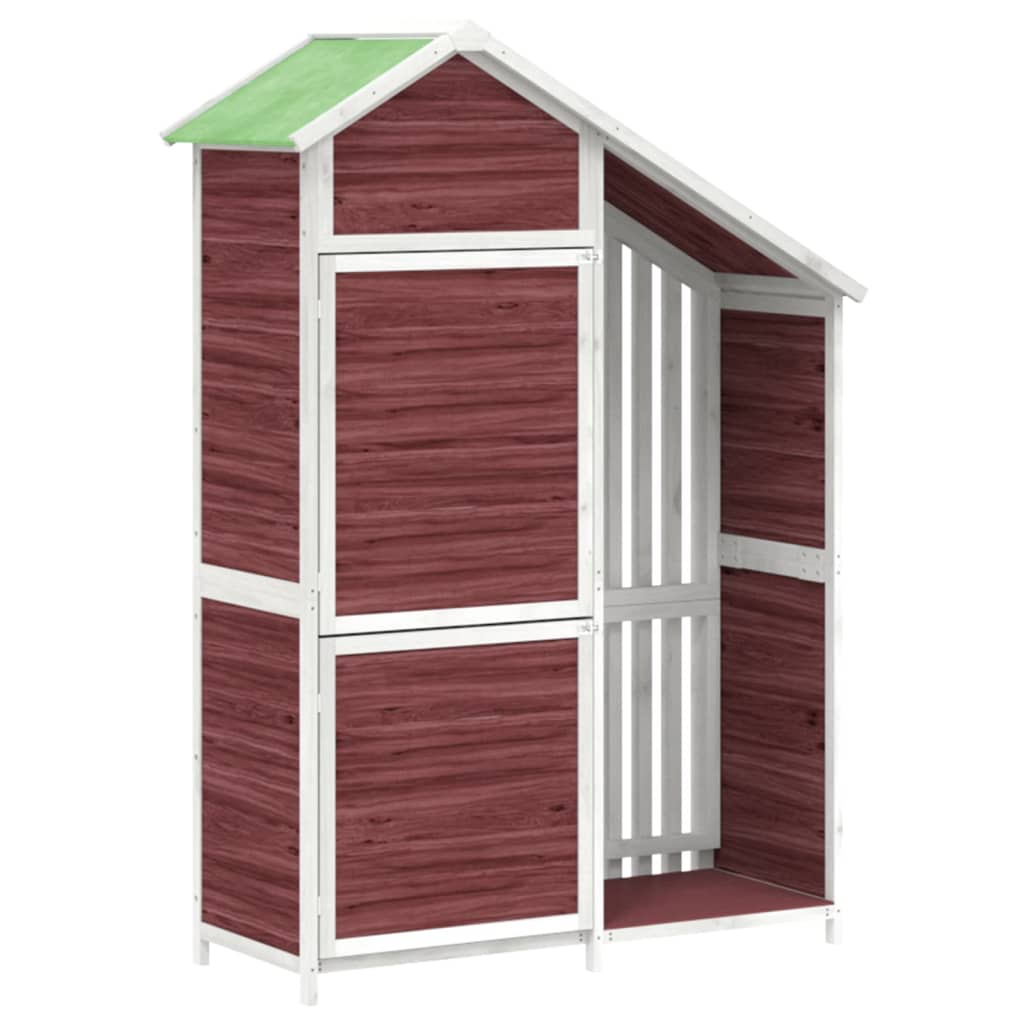 Rimessa da Giardino Moka 120x53,5x170 cm Legno Massello di Pino - homemem39