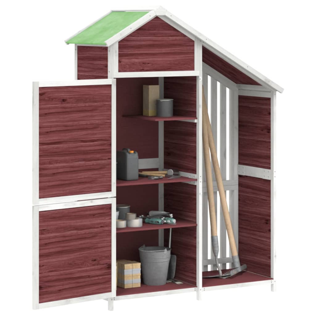 Rimessa da Giardino Moka 120x53,5x170 cm Legno Massello di Pino - homemem39