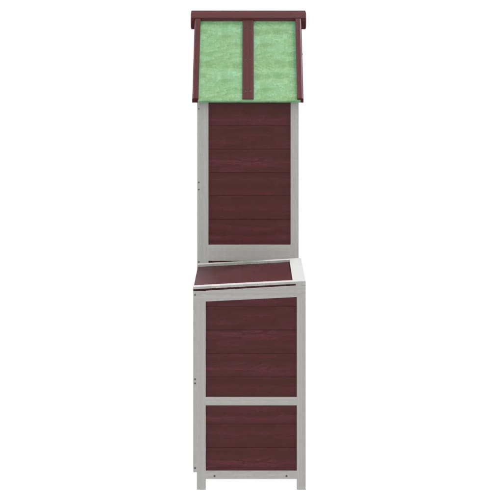 Set Rimessa Attrezzi da Giardino 2pz Moka Legno Massello Pino - homemem39
