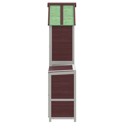 Set Rimessa Attrezzi da Giardino 2pz Moka Legno Massello Pino - homemem39
