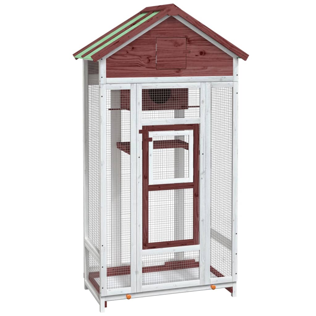 Casetta per Uccelli Moka 91,5x53x170 cm Legno Massello Pino | homemem39