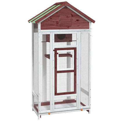 Casetta per Uccelli Moka 91,5x53x170 cm Legno Massello Pino | homemem39