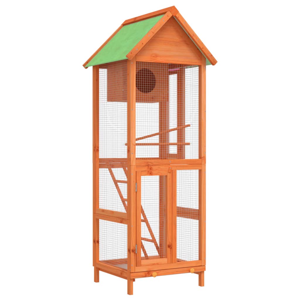Casetta per Uccelli Marrone 60x58,5x160 cm Legno Massello Pino | homemem39