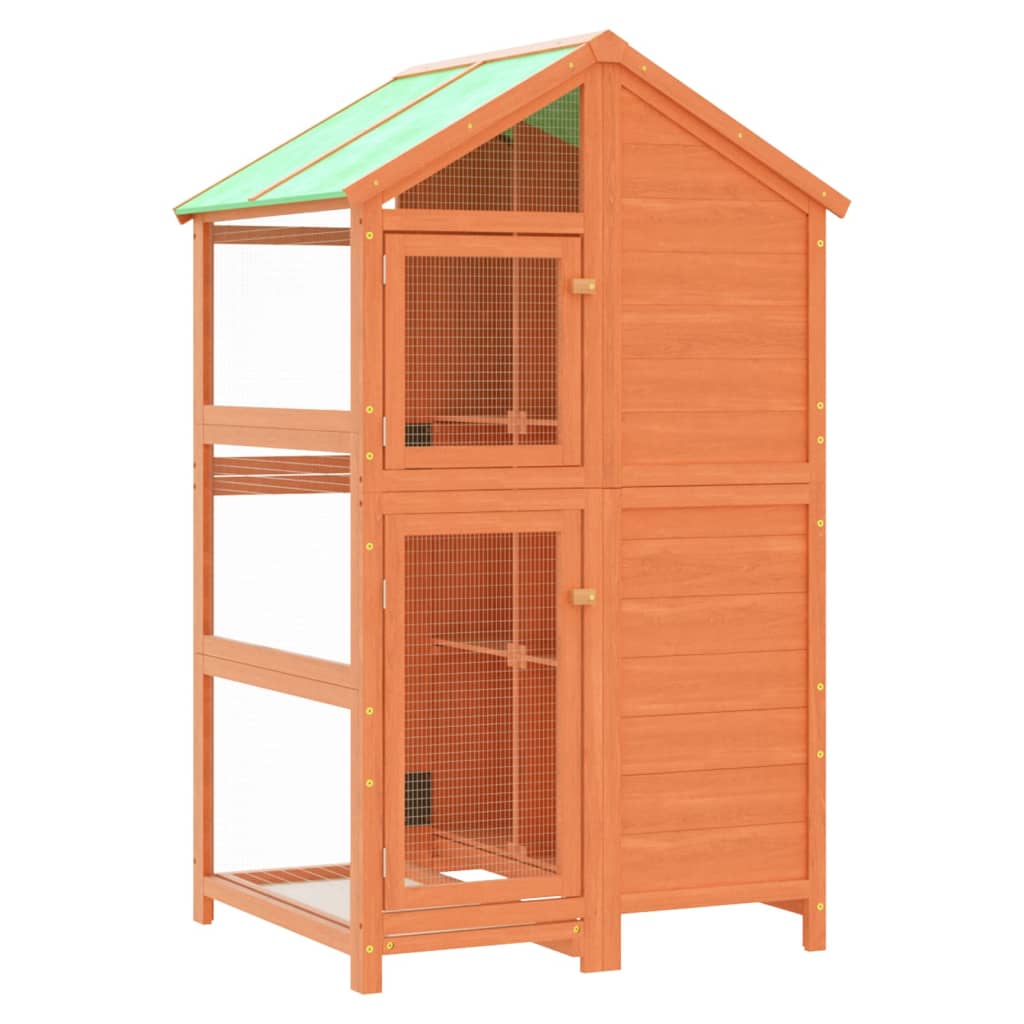 Casetta per Uccelli Marrone 97x81x152 cm Legno Massello di Pino | homemem39