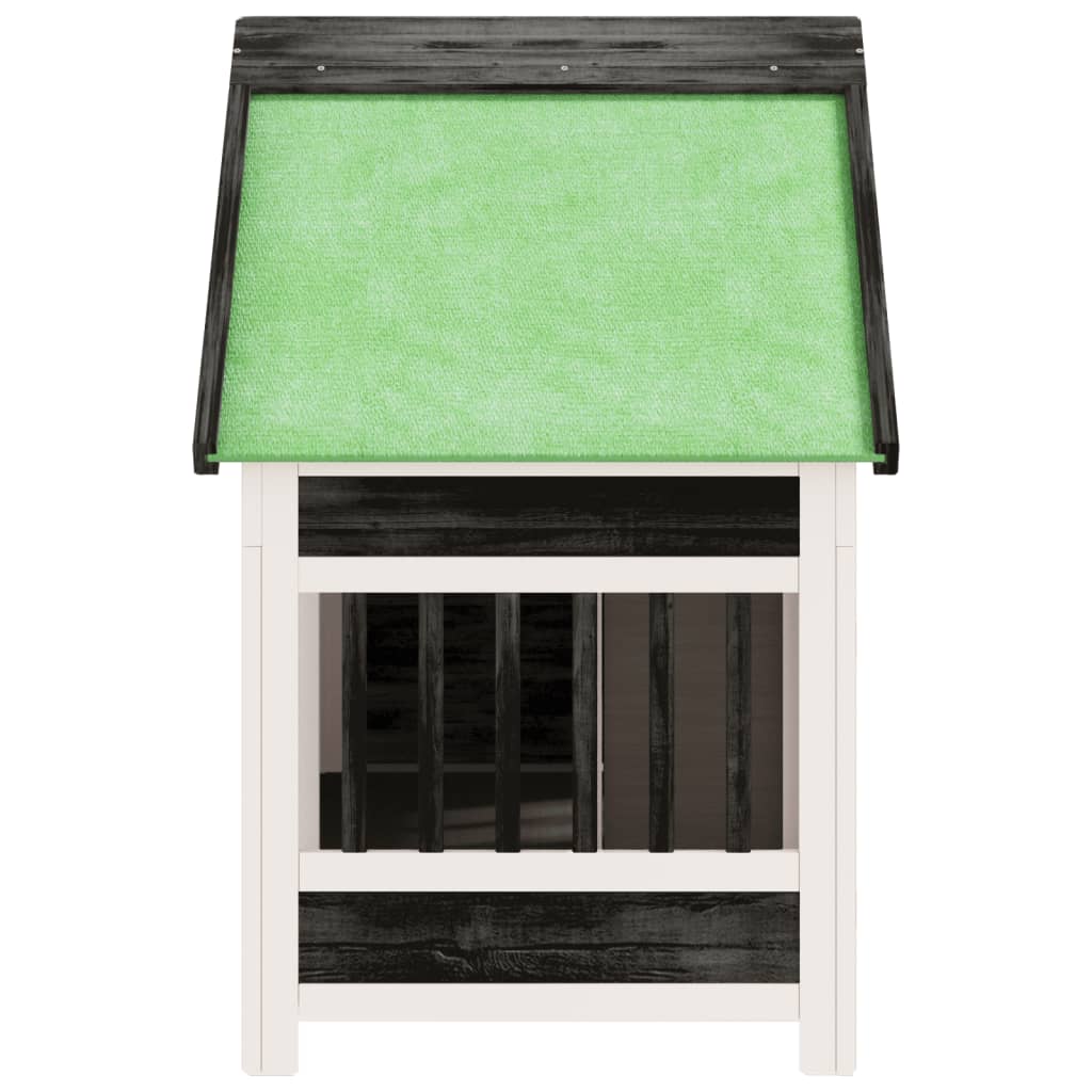 Cuccia per Cani Grigia 96x60,5x87 cm in Legno Massello di Pino | homemem39