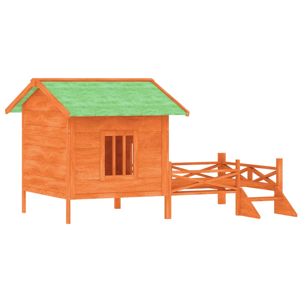 Cuccia per Cani Marrone 159x120x88,5 cm Legno Massello di Pino | homemem39