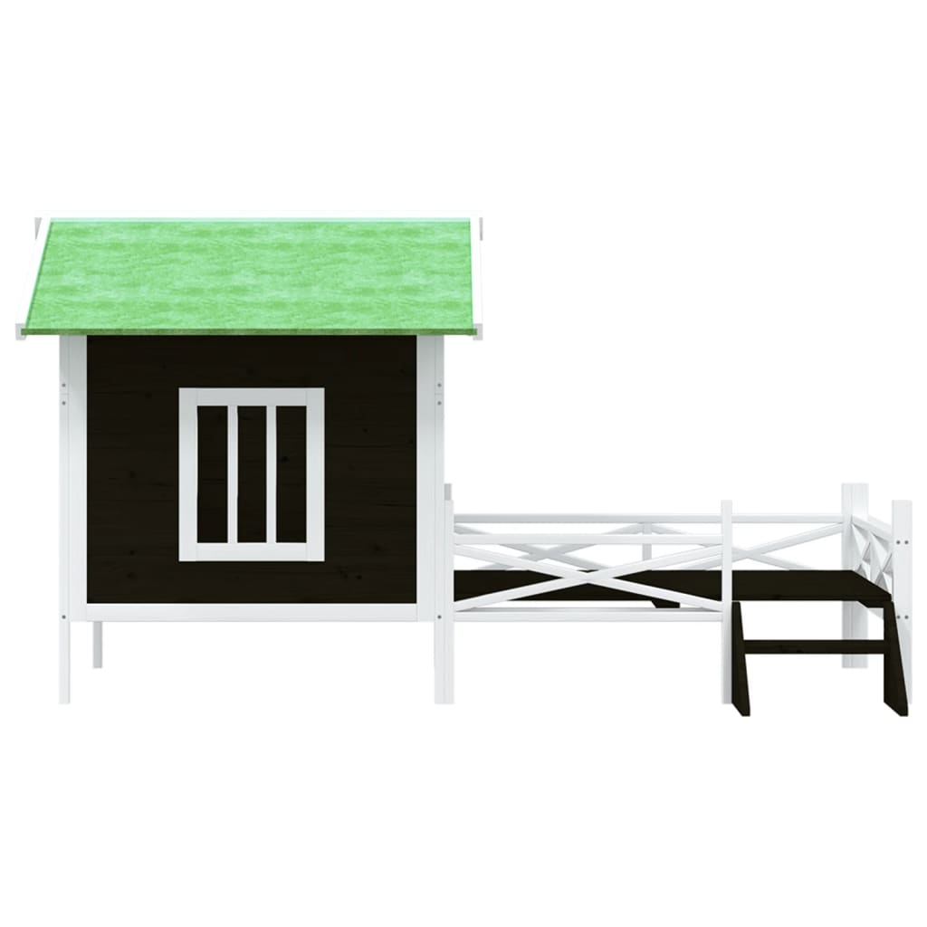 Cuccia per Cani Grigia 159x120x88,5 cm Legno Massello di Pino | homemem39