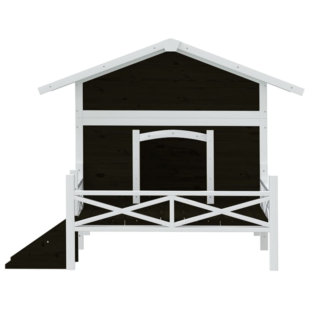 Cuccia per Cani Grigia 159x120x88,5 cm Legno Massello di Pino | homemem39