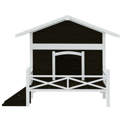Cuccia per Cani Grigia 159x120x88,5 cm Legno Massello di Pino | homemem39