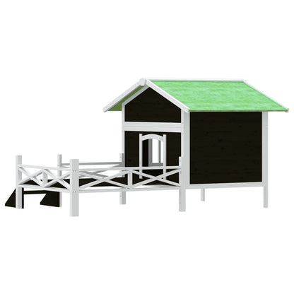 Cuccia per Cani Grigia 159x120x88,5 cm Legno Massello di Pino | homemem39