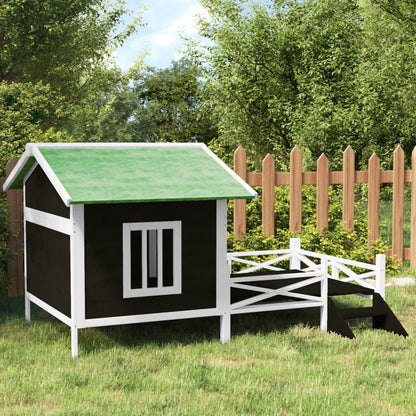 Cuccia per Cani Grigia 159x120x88,5 cm Legno Massello di Pino | homemem39
