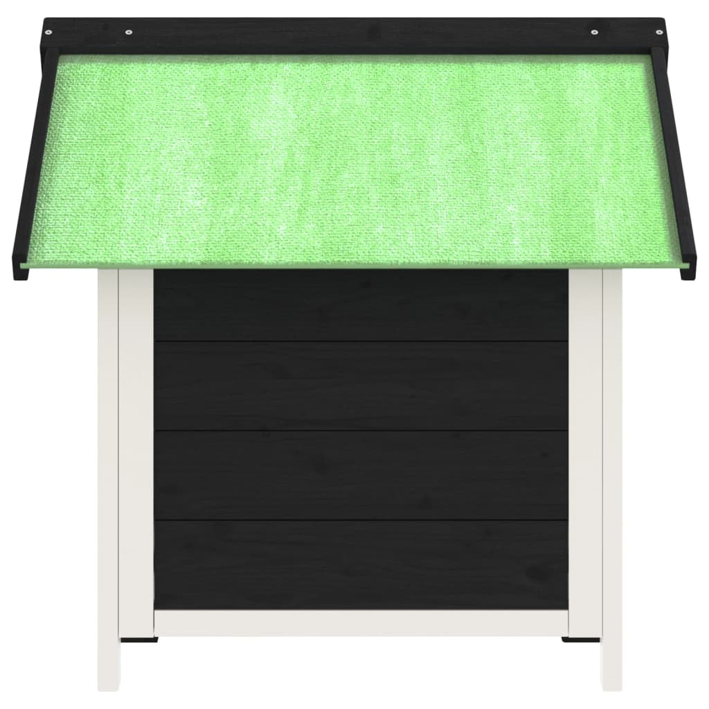 Cuccia per Cani Grigia 65x65x61,5 cm in Legno Massello di Pino | homemem39