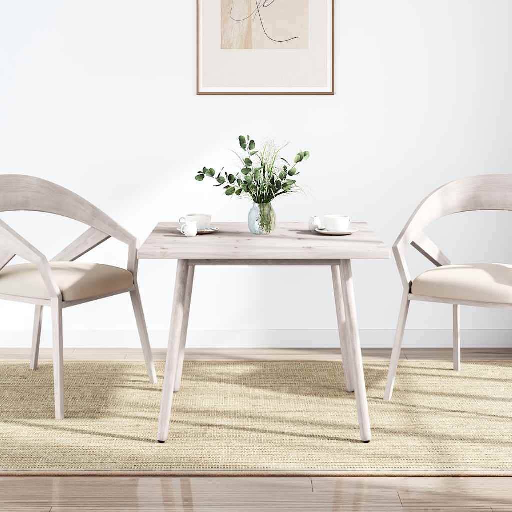 Piano Tavolo Bianco 70x70x2,5cm Legno Massello di Pino Quadrato