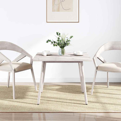 Piano Tavolo Bianco 70x70x2,5cm Legno Massello di Pino Quadrato