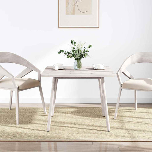 Piano Tavolo Bianco 70x70x2,5cm Legno Massello di Pino Quadrato