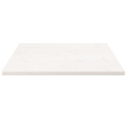 Piano Tavolo Bianco 70x70x2,5cm Legno Massello di Pino Quadrato | homemem39