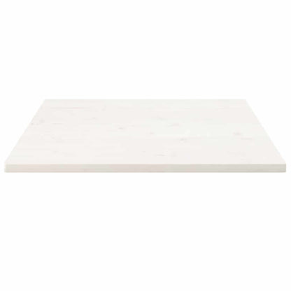 Piano Tavolo Bianco 70x70x2,5cm Legno Massello di Pino Quadrato